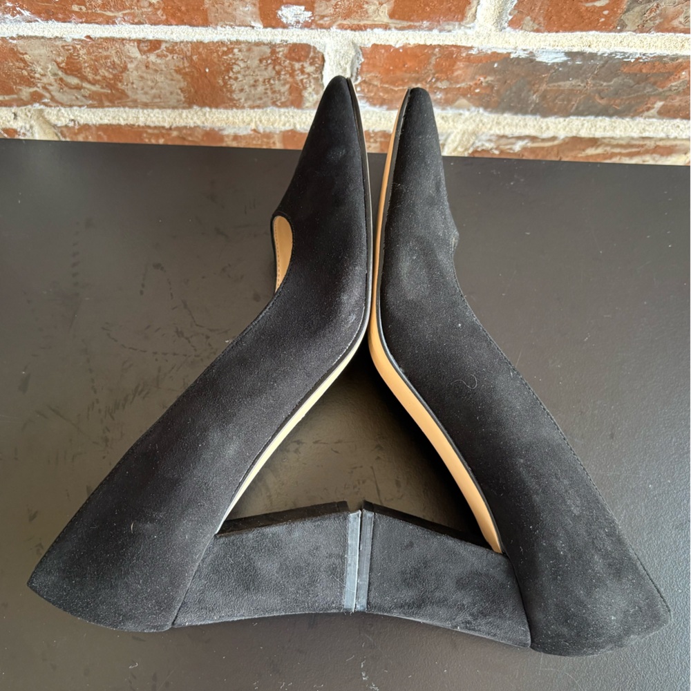 Marc Fisher Keri Black Suede Block Heel Pumps Size 8.5 - Picture 11 of 13